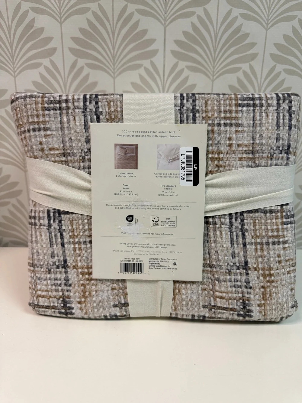 Casaluna Heavyweight Linen Blend Duvet Cover Set Size Full/Queen